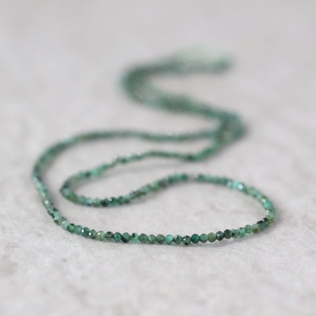 1.9mm 2mm AAA Natural Emerald Beads Micro Faceted 15" Raw Emerald Genuine Gemstone Beads Genuine Emerald Jewelry Making Beading Craft Gift