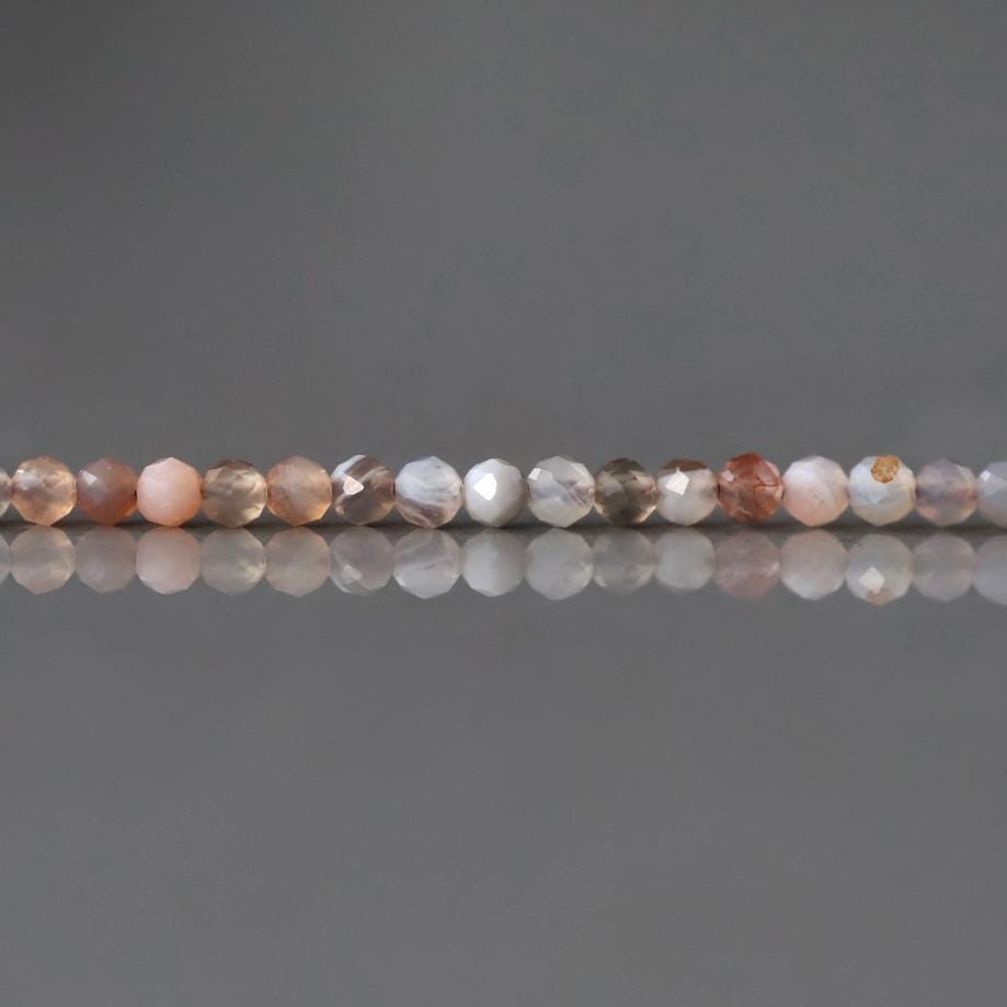 1.9mm 2mm Botswana Agate Beads Faceted Genuine Tiny Agate Beads 15" Gemstone Beads for Jewelry Making Beading Gift for crafter