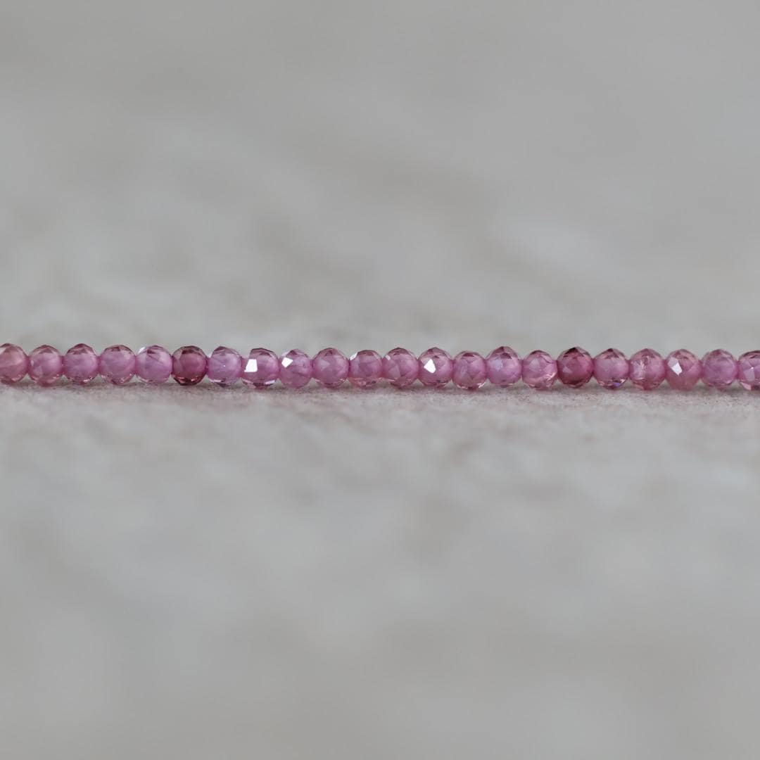 1.9mm AAA Malaya Pink Garnet Beads Faceted 15” Natural Malaya Garnet Spacer Gemstone Beads DIY Jewelry Making Necklace Earrings