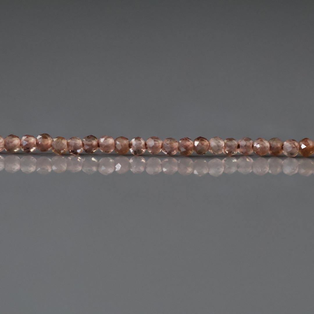 1.9mm Andalusite Round Brown Beads – Tiny Faceted Round Natural Gemstone