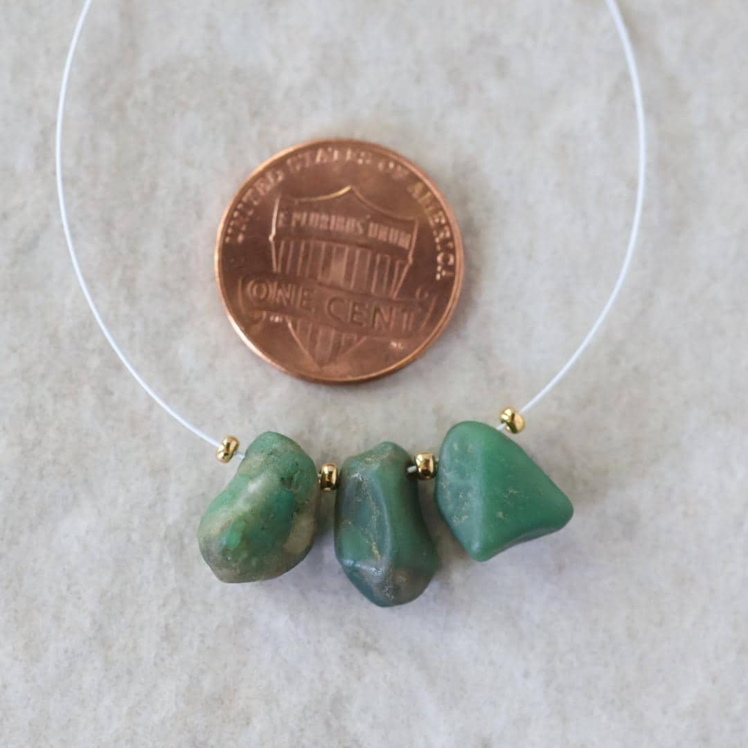 10-12mm Natural Raw Emerald Nugget Beads Briolettes Rough Stones Chunks Green Gemstone for DIY Jewelry Making