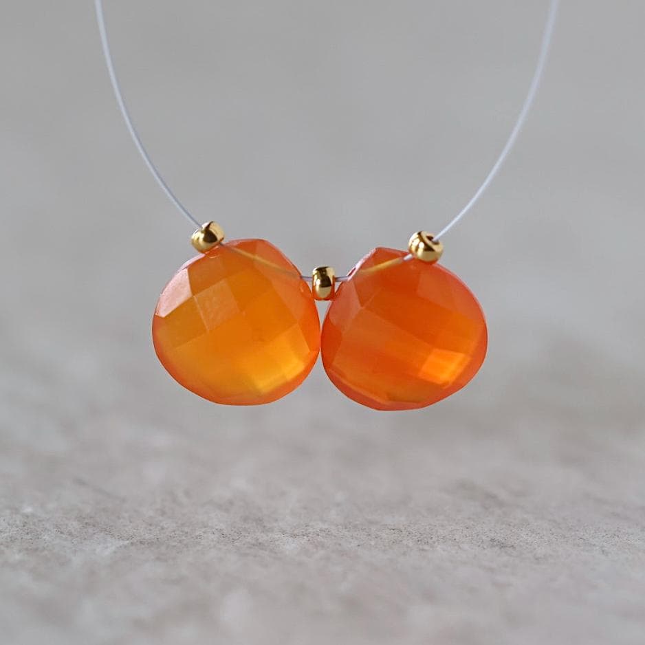 10mm AAA Carnelian Rectangle Beads Faceted Heart Briolettes Drops Natural Gemstone for DIY Jewelry Making Supplies Earrings Pendant