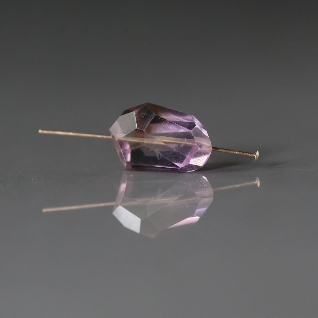 12x16mm Natural Ametrine Nugget Bead -Faceted Chunk - 1 Pcs