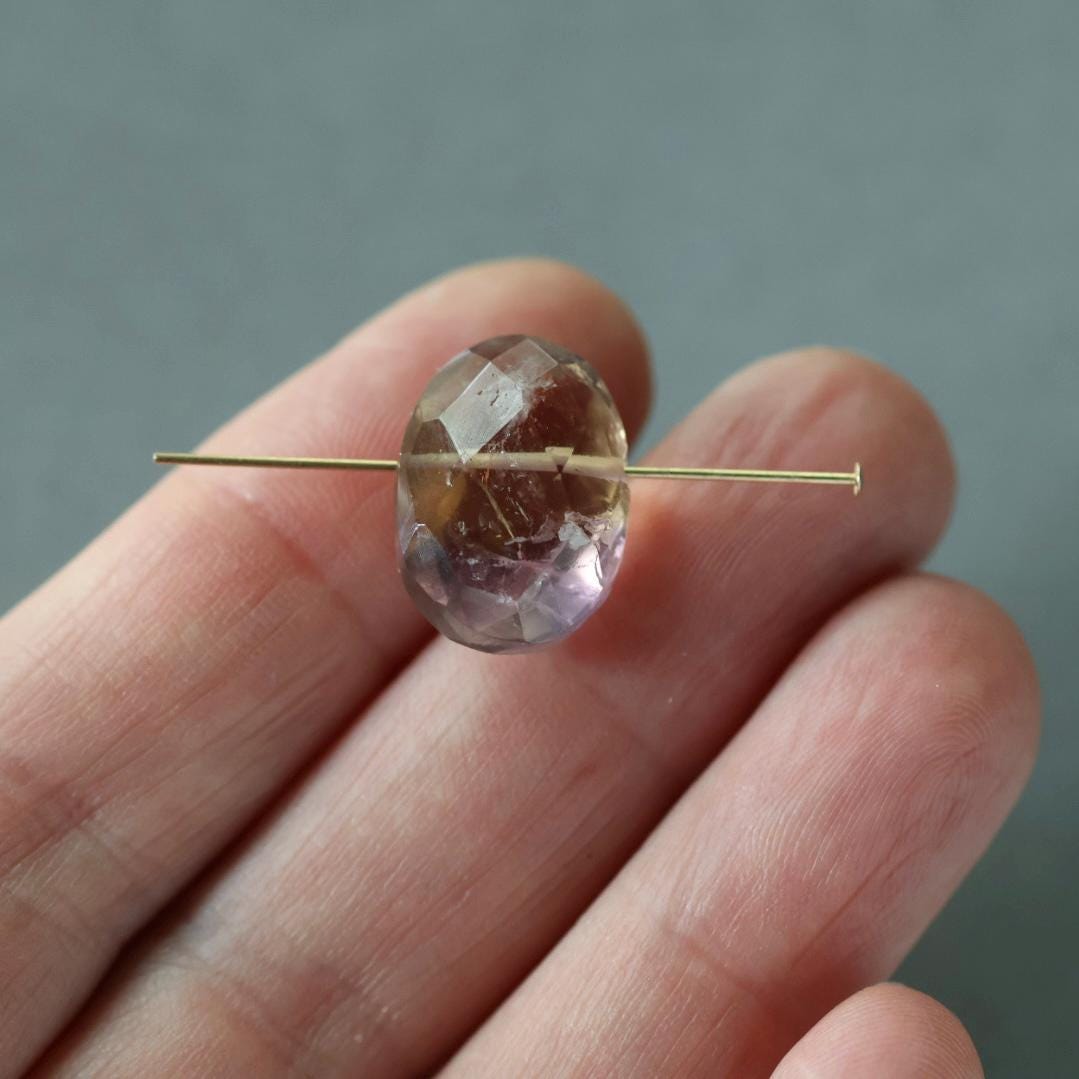 12x17mm Ametrine Oval Large Beads – Faceted Oval Natural Gemstone
