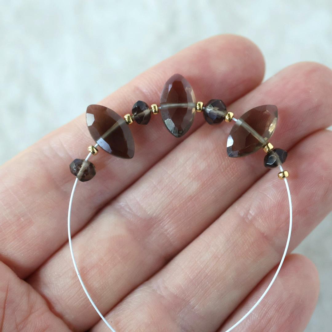 13mm AAA Smoky Quartz Marquise Beads Faceted Nuggets 5mm Brown Natural Gemstone for DIY Jewelry Making