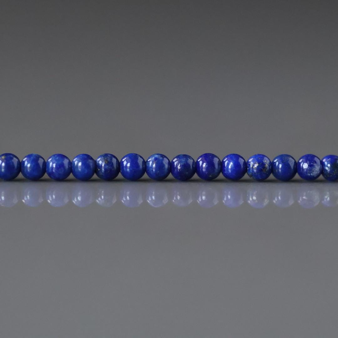 2.5mm Lapis Lazuli Beads – Tiny Smooth Round Natural Gemstone 15" Strand