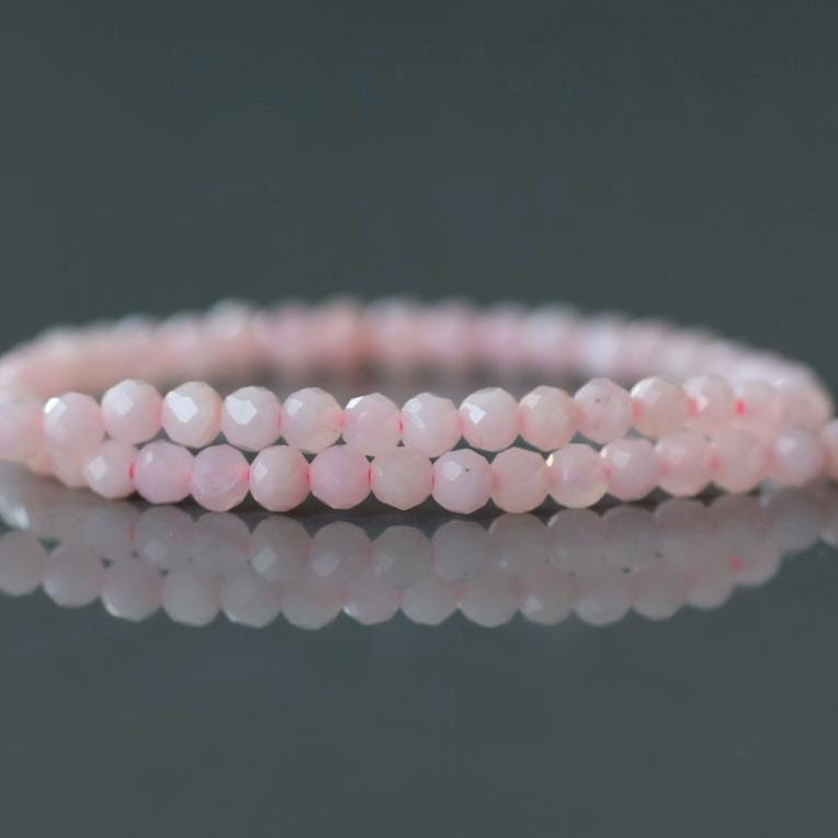 2.5mm Peruvian Pink Opal Beads – Tiny Smooth Round Natural Gemstone 15" Strand