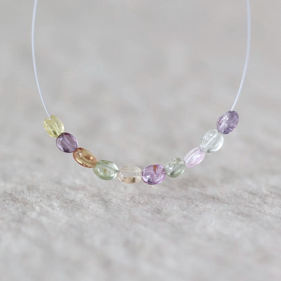 2.5mm Tiny Multi Sapphire Oval Beads Smooth Nuggets Colorful Sapphire Genuine Gemstone DIY Jewelry Making Earrings