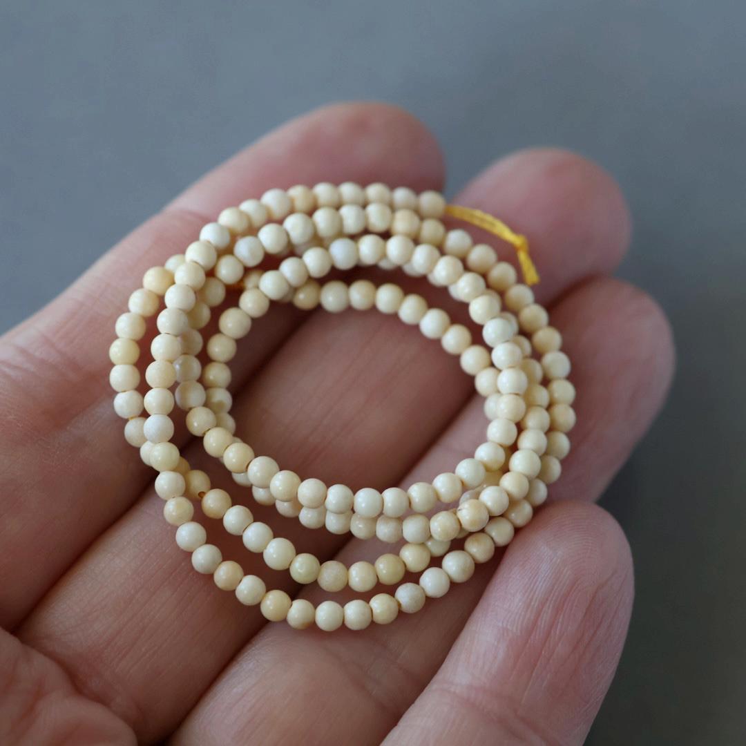 2.5mm Yellow Jade Beads – Tiny Smooth Round Natural Gemstone 15" Strand