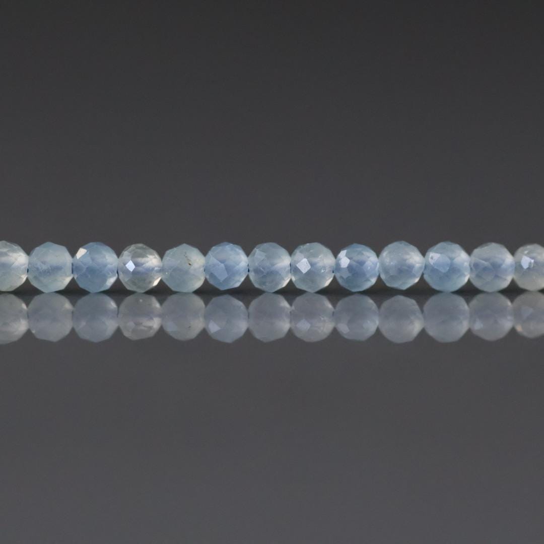 2.6mm Lemurian Beads – Faceted Round Micro Gemstone 15" Strand