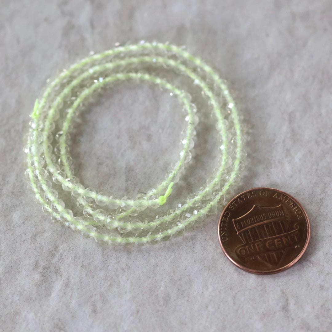 2.9mm 3mm Natural Lemon Quartz Beads Faceted Round 15” Pale Yellow Gemstone for DIY Jewelry Making