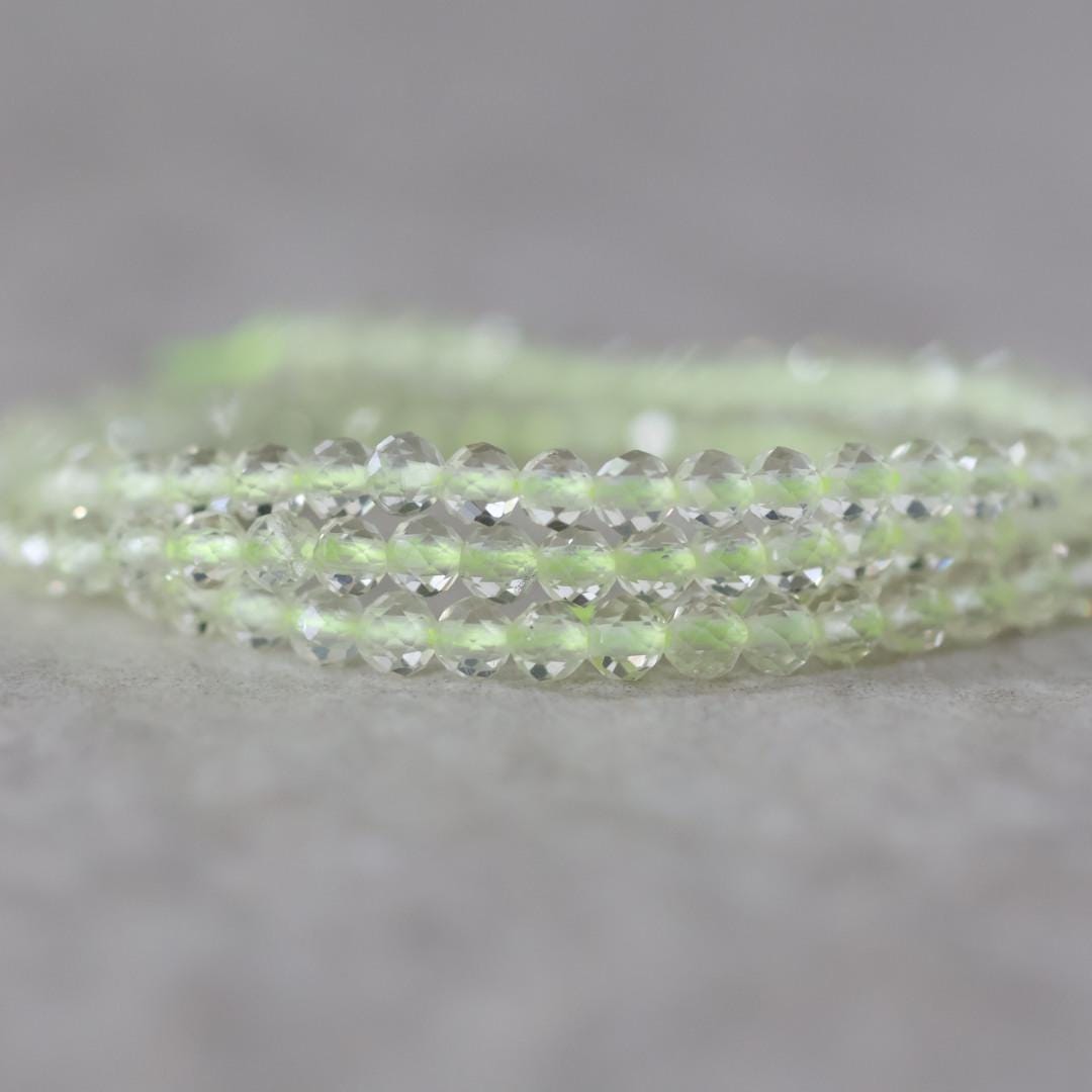 2.9mm 3mm Natural Lemon Quartz Beads Faceted Round 15” Pale Yellow Gemstone for DIY Jewelry Making