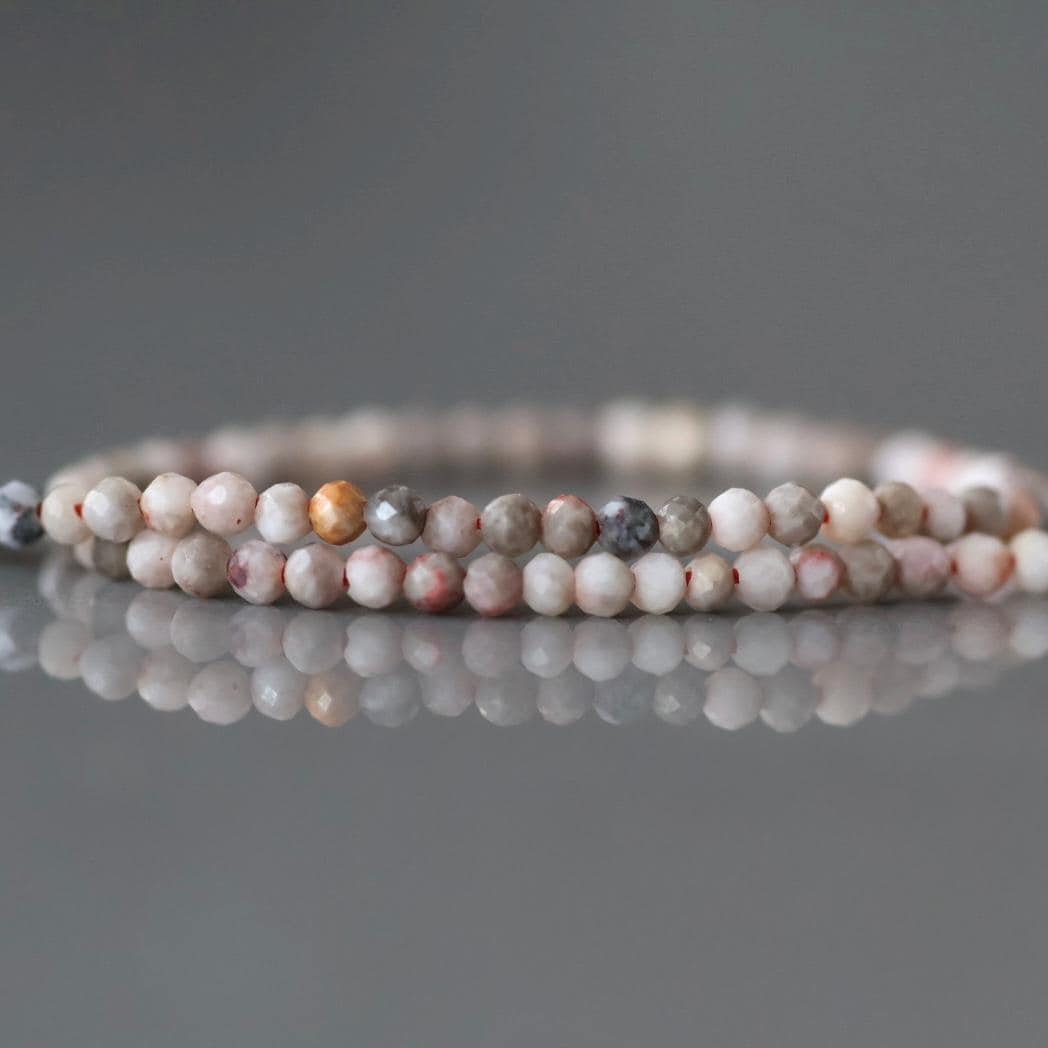 2mm Chicken Bloodstone Beads – Tiny Faceted Round Natural Gemstone 15" Strand