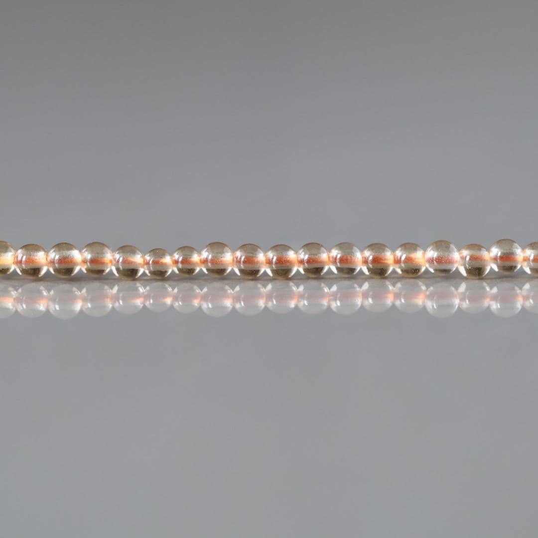 2mm Citrine Beads – Tiny Smooth Round Natural Gemstone 15" Strand