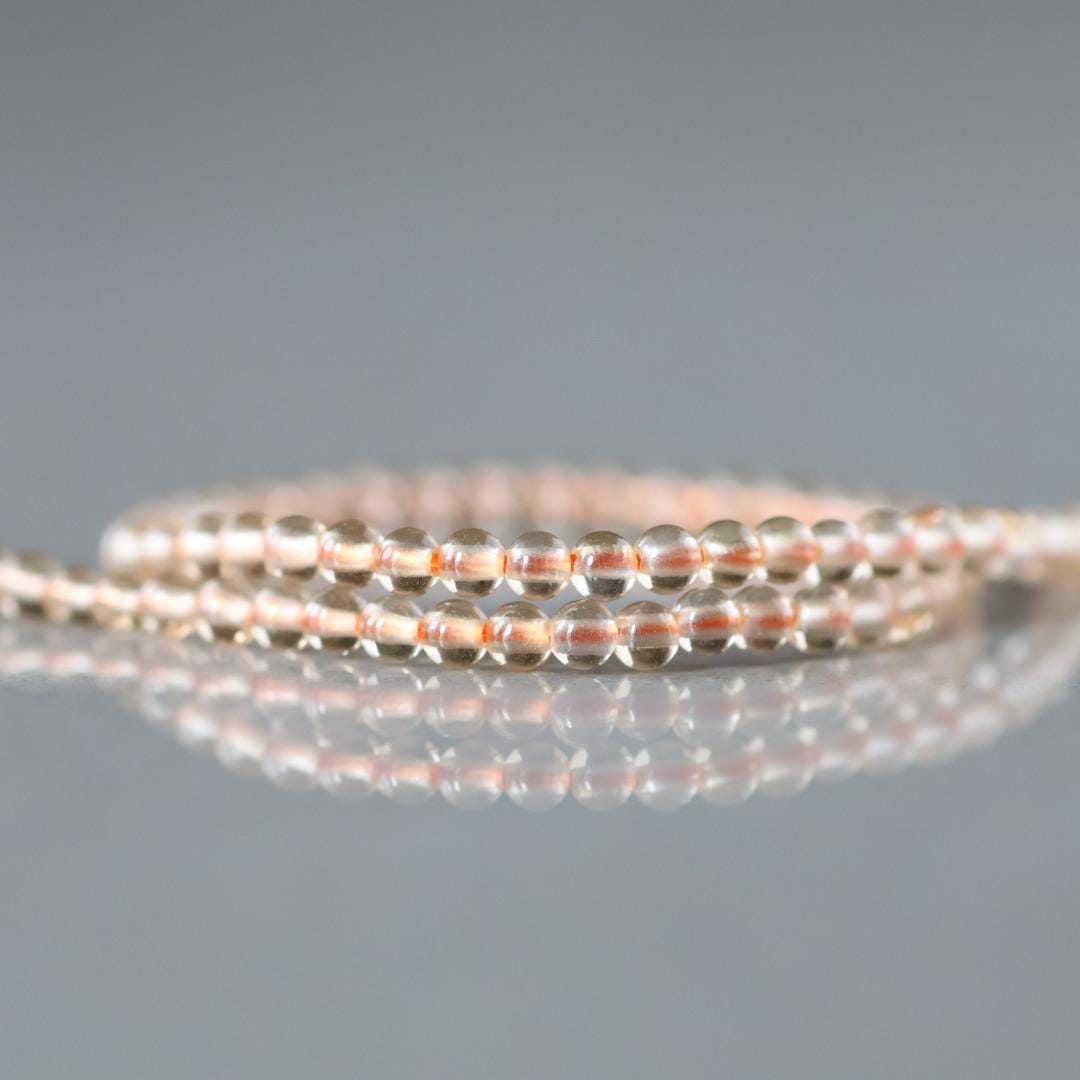 2mm Citrine Beads – Tiny Smooth Round Natural Gemstone 15" Strand