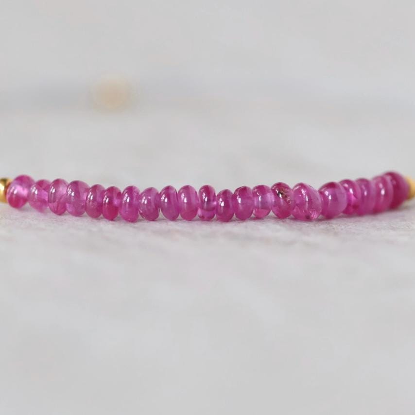 2mm Fine Natural Burmese Ruby Rondelle Beads Smooth Tiny Untreated Burma Ruby Gemstone DIY Jewelry Making
