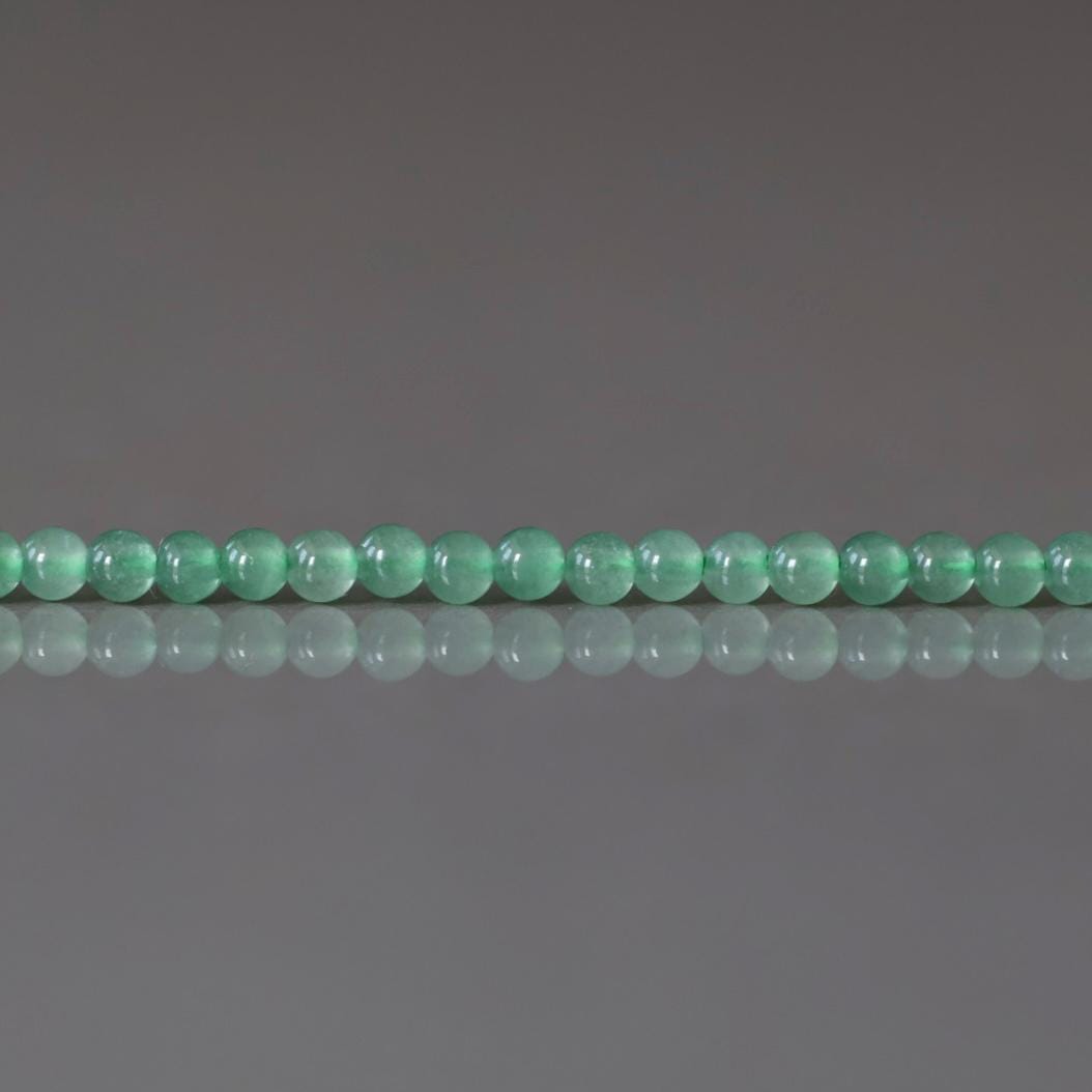 2mm Green Aventurine Beads – Tiny Smooth Round Natural Gemstone 15" Strand