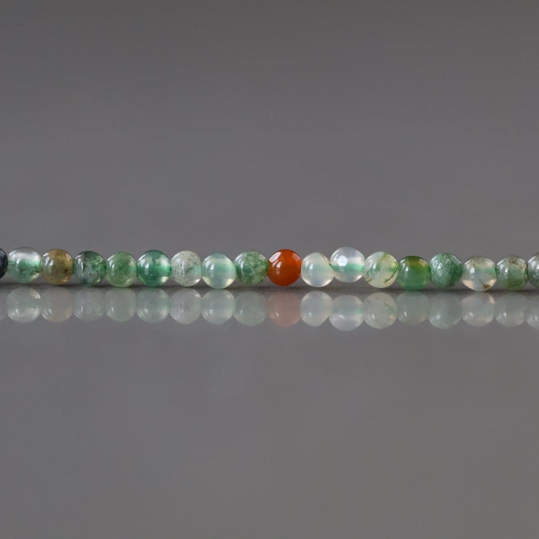 2mm Indian Agate Beads – Tiny Smooth Round Natural Gemstone 15" Strand