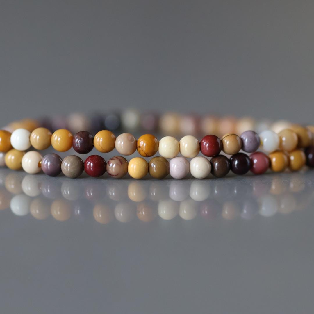 2mm Mookaite Jasper Beads – Tiny Smooth Round Natural Gemstone 15" Strand