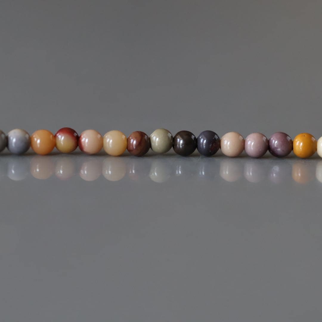 2mm Mookaite Jasper Beads – Tiny Smooth Round Natural Gemstone 15" Strand
