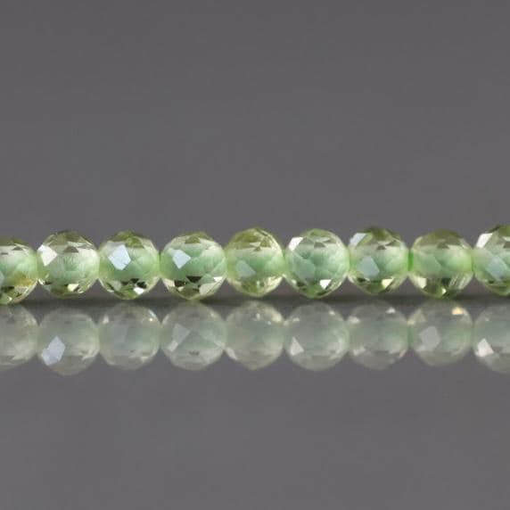 2mm Peridot Beads – Tiny Faceted Round Natural Gemstone 15" Strand