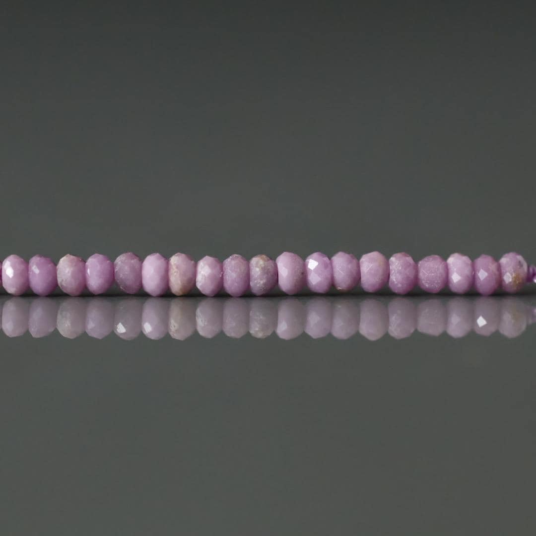 2mm Phosphosiderite Beads - Tiny Faceted Rondelle Natural Gemstone 7" Strand
