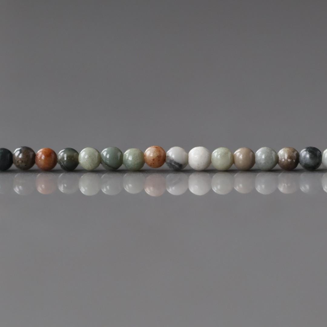 2mm Picasso Jasper Beads – Tiny Smooth Round Natural Gemstone 15" Strand