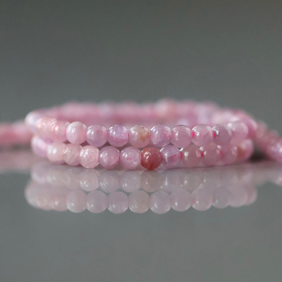 2mm Pink Ruby Beads – Tiny Smooth Round Natural Gemstone 15" Strand
