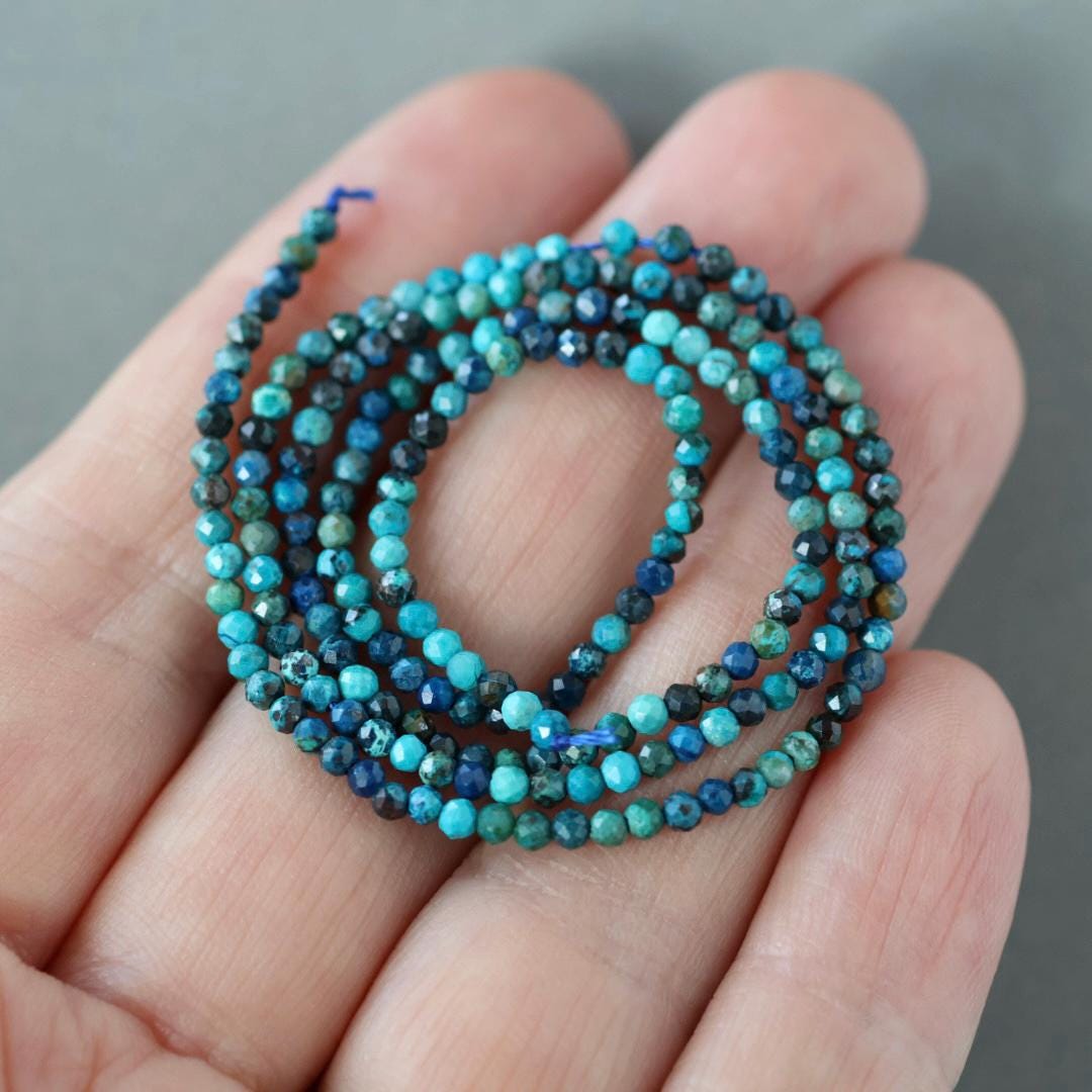 2mm Quantum Quattro Beads – Tiny Faceted Round Natural Gemstone 15" Strand