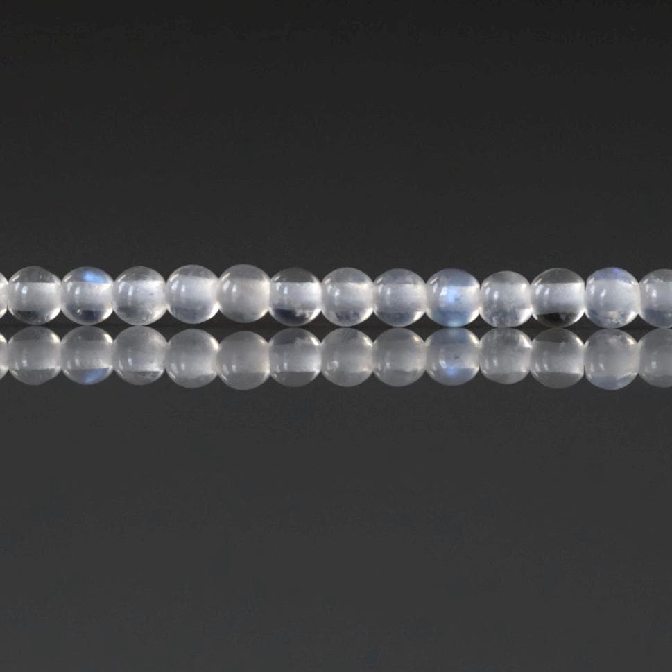 2mm Rainbow Moonstone Beads – Tiny Smooth Round Natural Gemstone 15" Strand