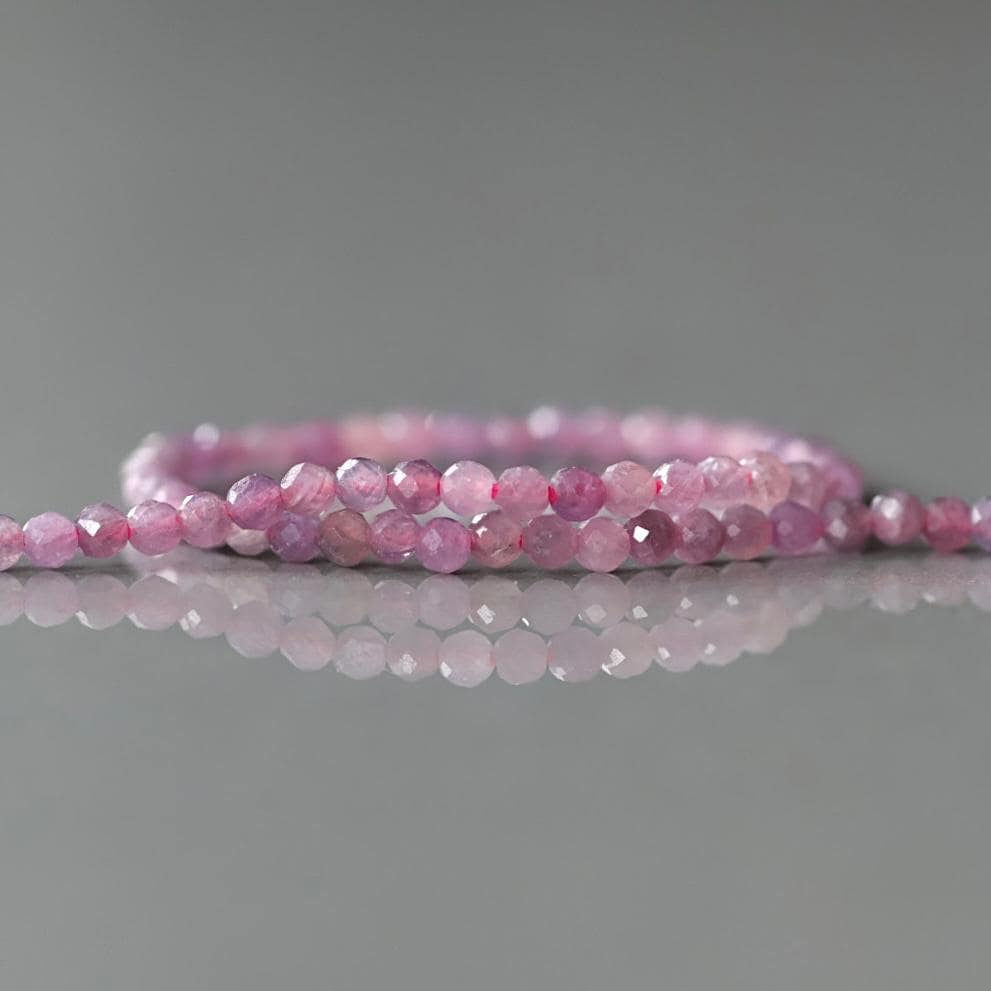 2mm Star Flash Ruby Beads – Tiny Faceted Round Natural Gemstone 15" Strand