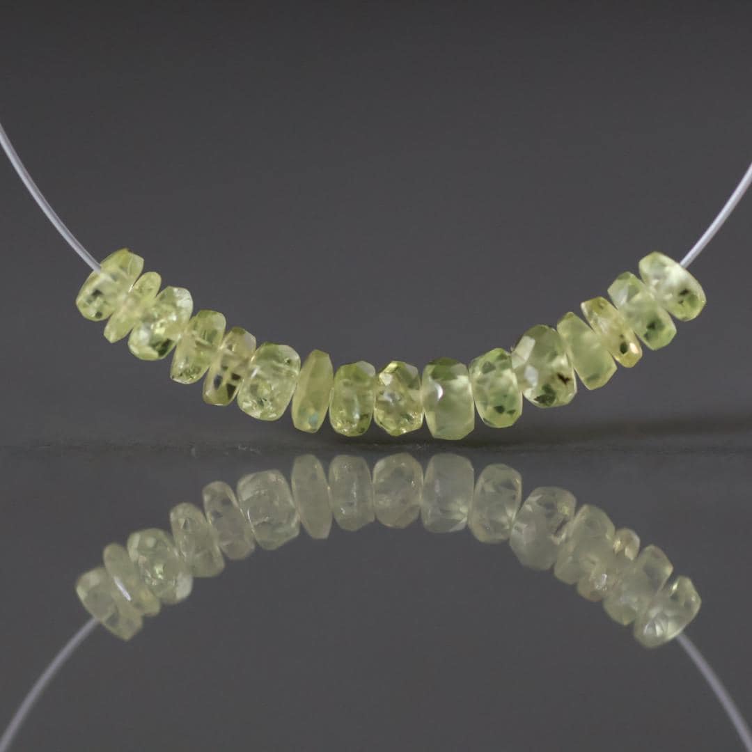 3mm AAA Chrysoberyl Beads Faceted Rondelle 1” Natural Gemstone Beads for DIY Jewelry Making Supplies