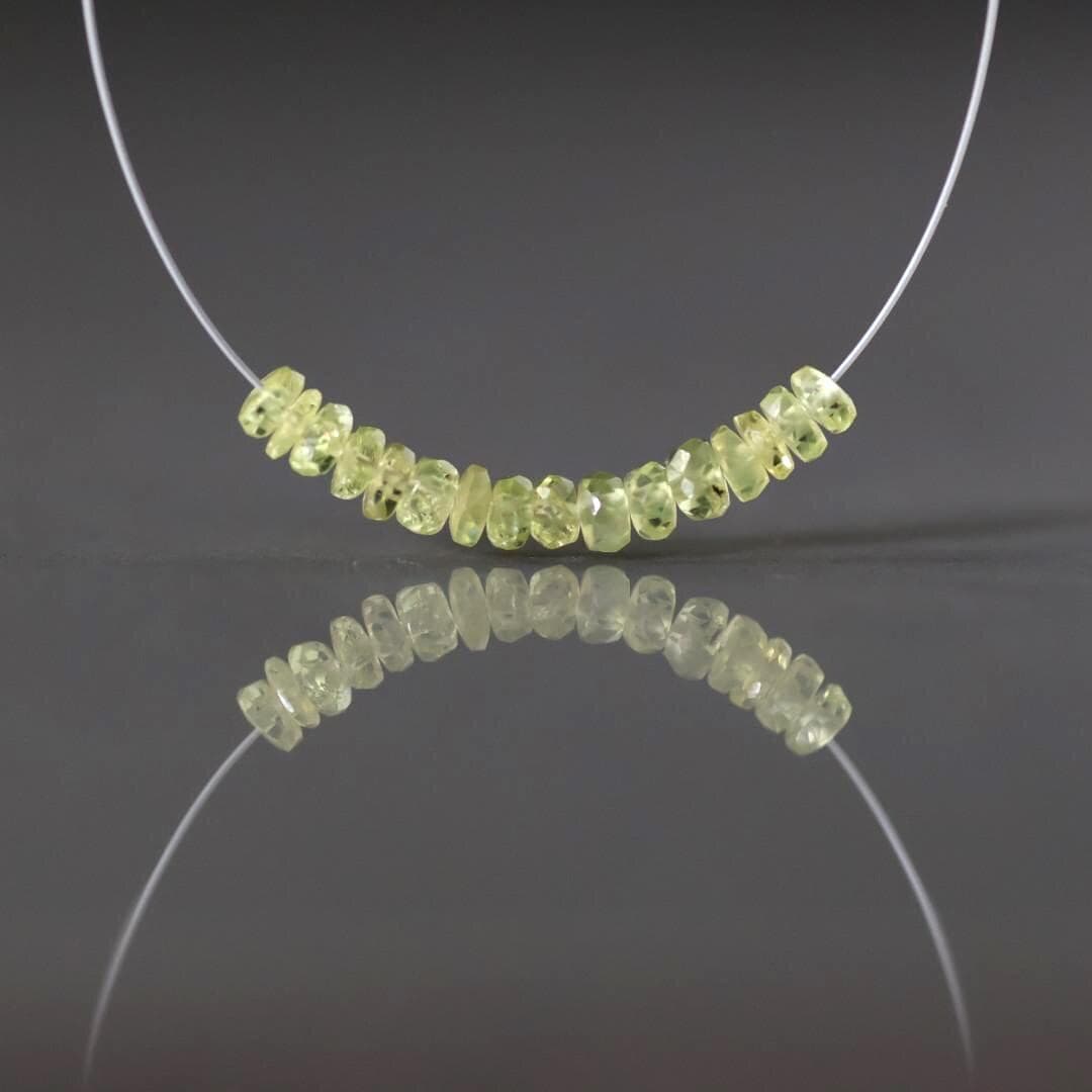 3mm AAA Chrysoberyl Beads Faceted Rondelle 1” Natural Gemstone Beads for DIY Jewelry Making Supplies