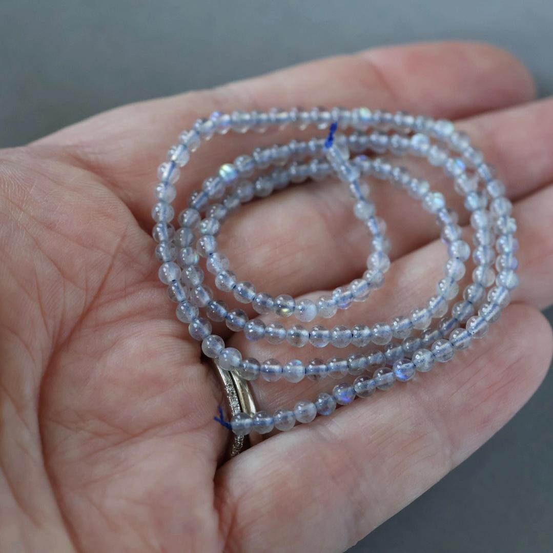 3mm AAA Labradorite Beads - Smooth Round Micro Gemstone 15" Strand