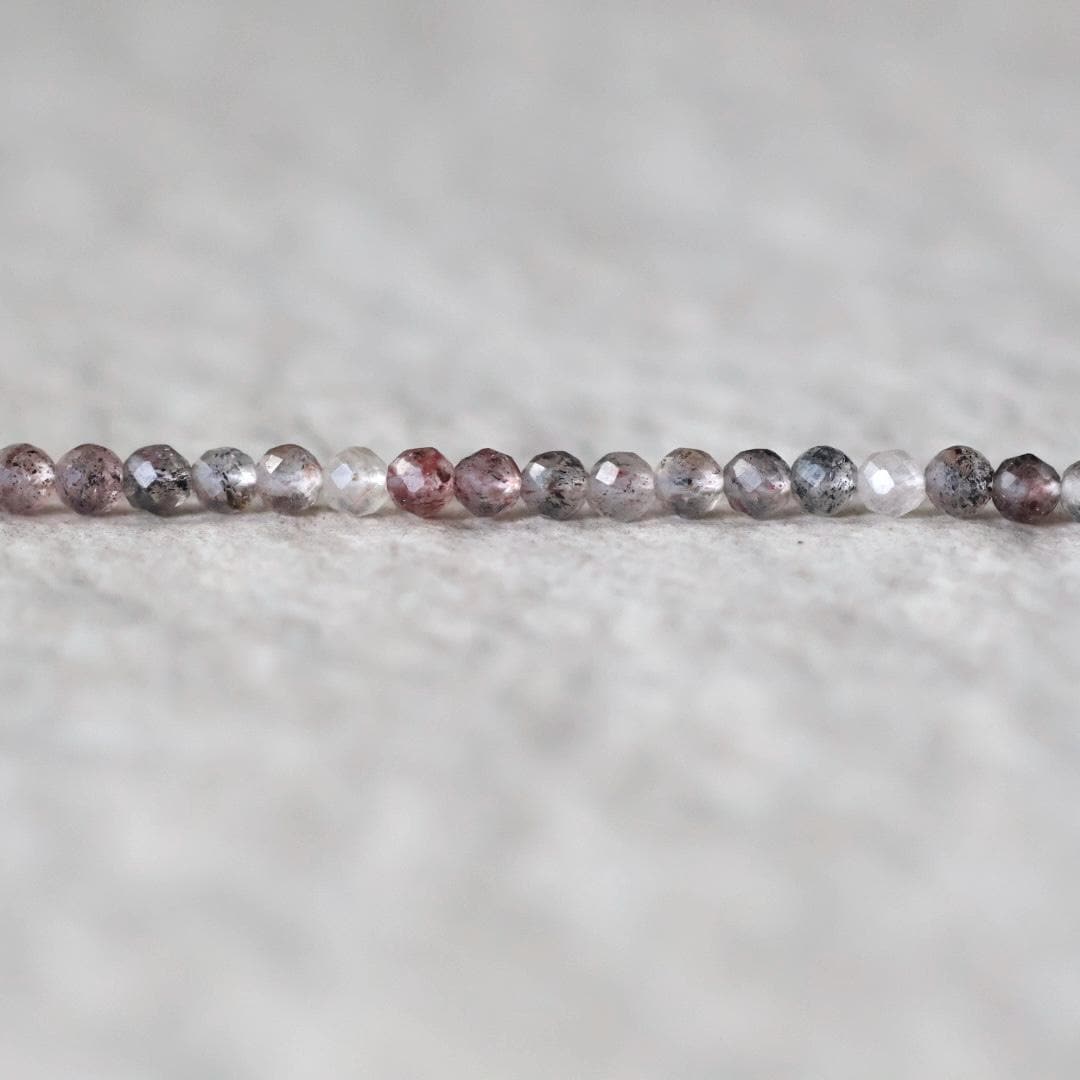 3mm AAA Lepidolite Micro Faceted Beads Genuine Lepidolite Beads 15" Sparkly Gemstone Beads for Jewelry Making