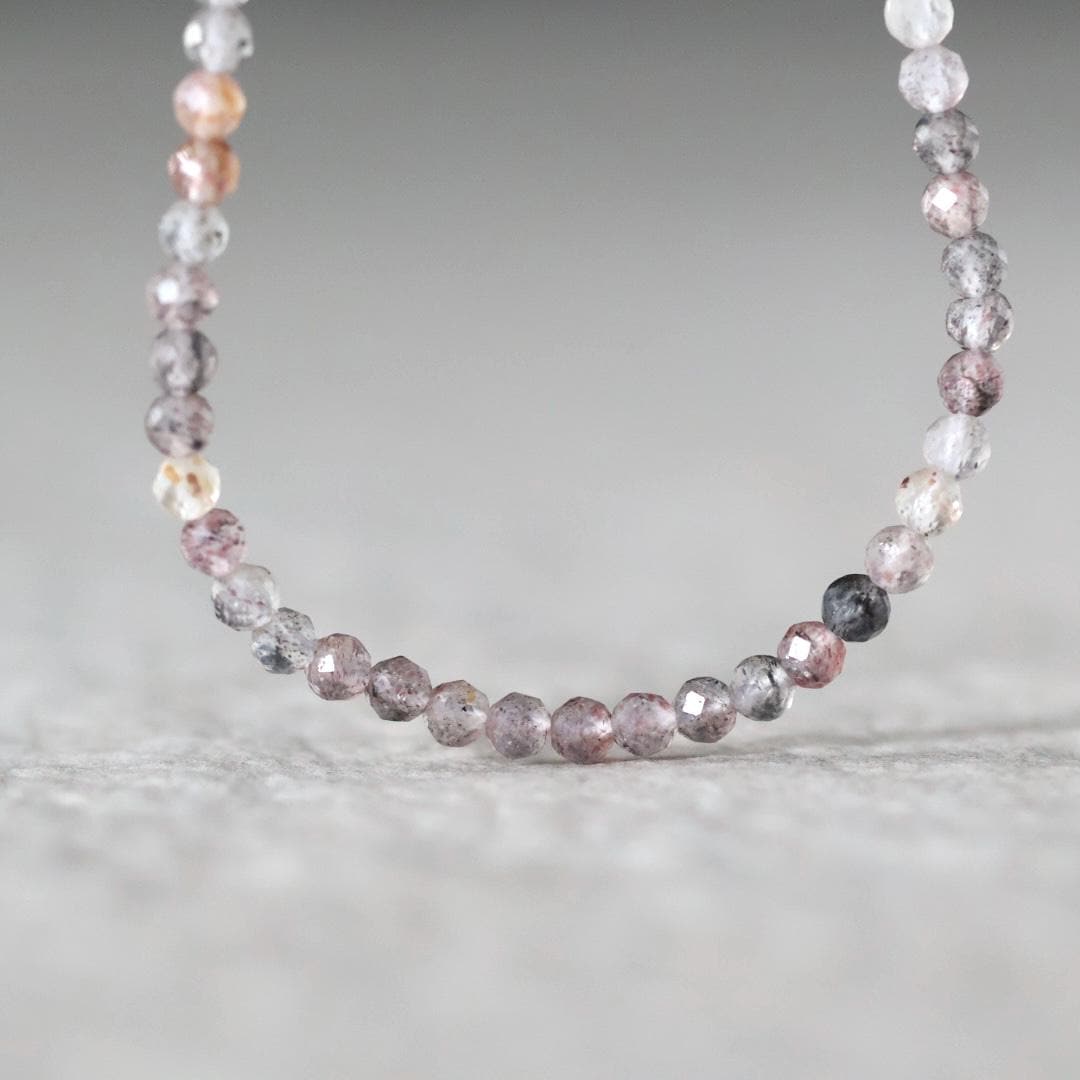 3mm AAA Lepidolite Micro Faceted Beads Genuine Lepidolite Beads 15" Sparkly Gemstone Beads for Jewelry Making