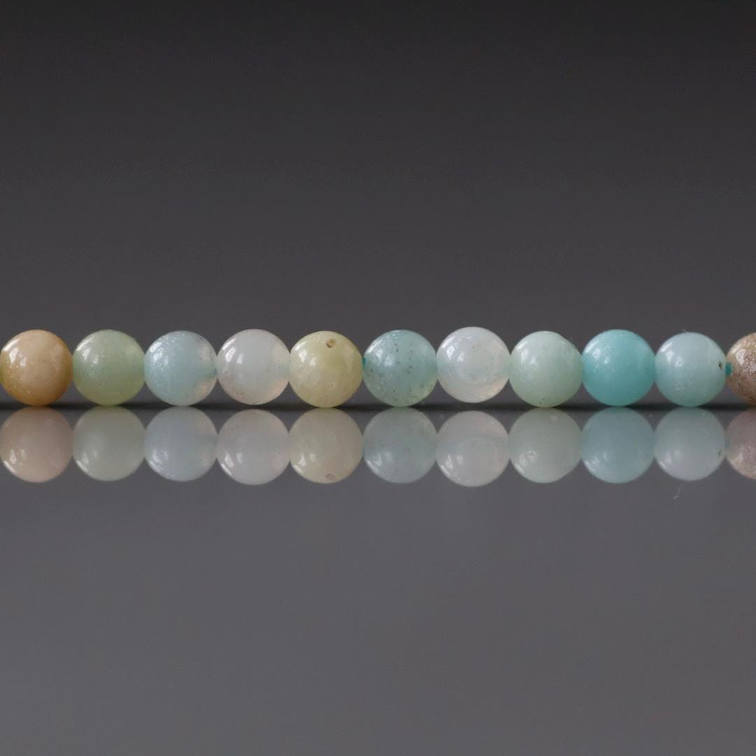 3mm Amazonite Beads – Smooth Round Micro Gemstone 15" Strand