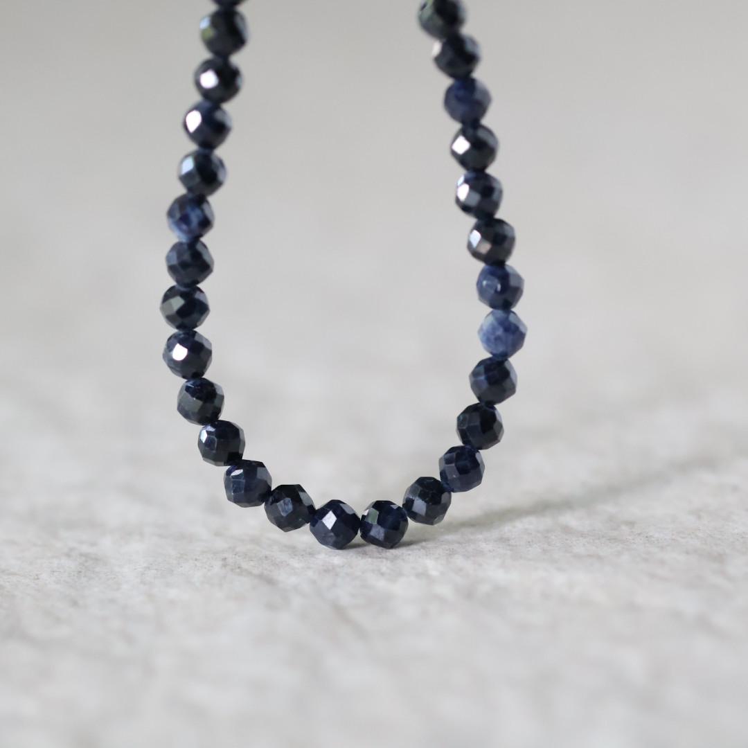 3mm Natural Sapphire Beads - Faceted Round Micro Gemstone
