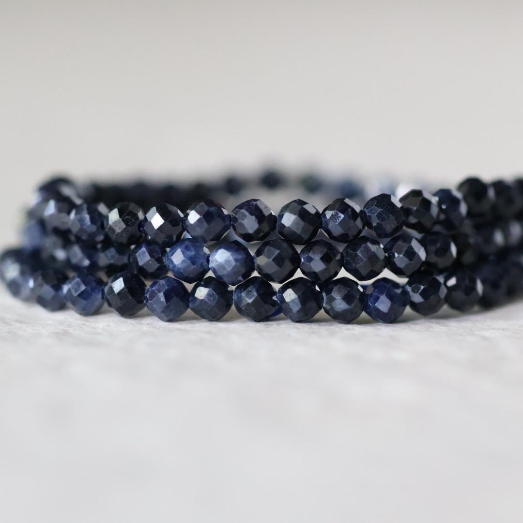 3mm Natural Sapphire Beads - Faceted Round Micro Gemstone