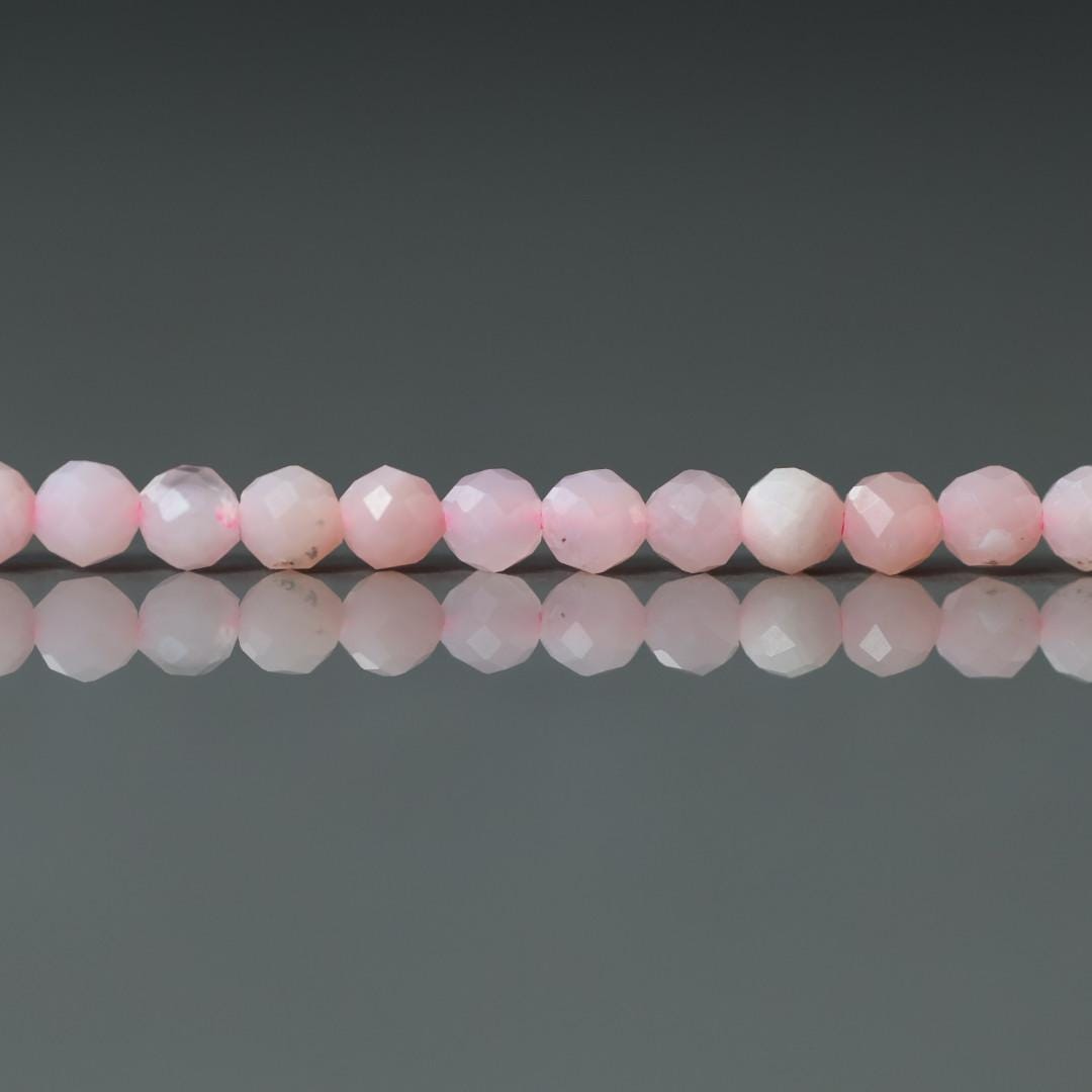 3mm Peruvian Pink Opal Beads – Smooth Round Micro Gemstone 15" Strand