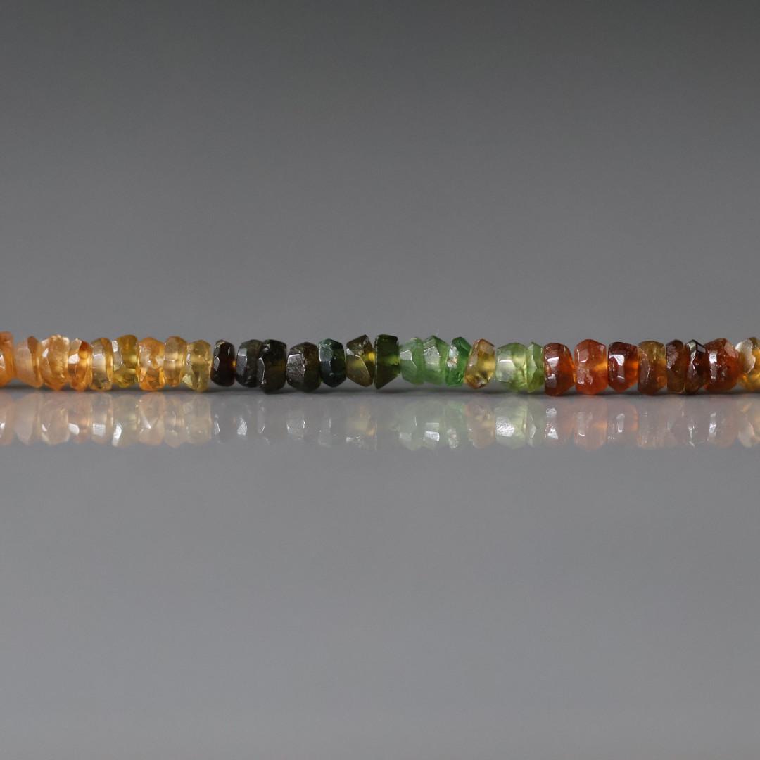 3mm Petro Tourmaline Beads – Hand Faceted Rondelle Natural Gemstone 7"