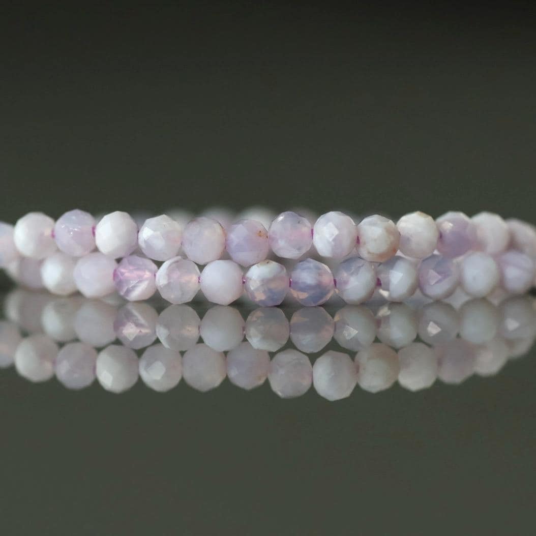 3mm Purple Opal Beads - Round Micro Gemstone 7" Strand