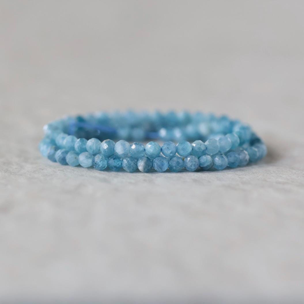 3mm Rare Paraiba Kyanite Beads Faceted Round Natural Gemstone for DIY Jewelry Making Beading Supplies