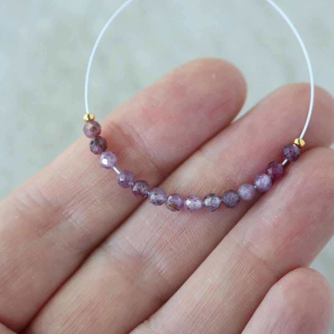 3mm Rare Sri Lanka Ruby Faceted Beads 14 PCs Genuine Small Beads Gemstone Beads for Jewelry Making July Birthstone September