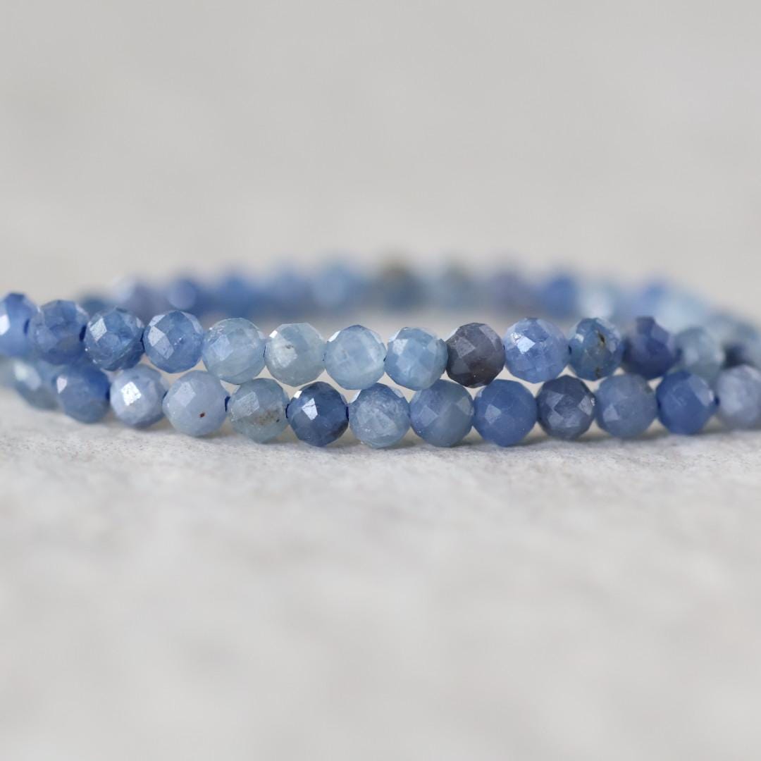 3mm Sri Lanka Sapphire Beads – Faceted Round Micro Gemstone - 16 pcs