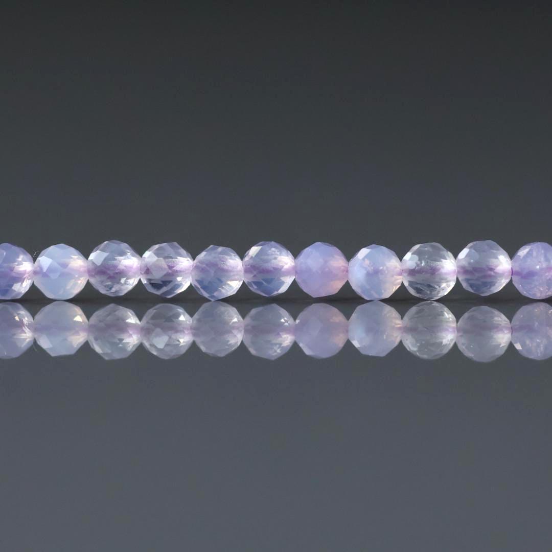 3mm Scorolite Beads – Faceted Round Micro Gemstone 7" Strand