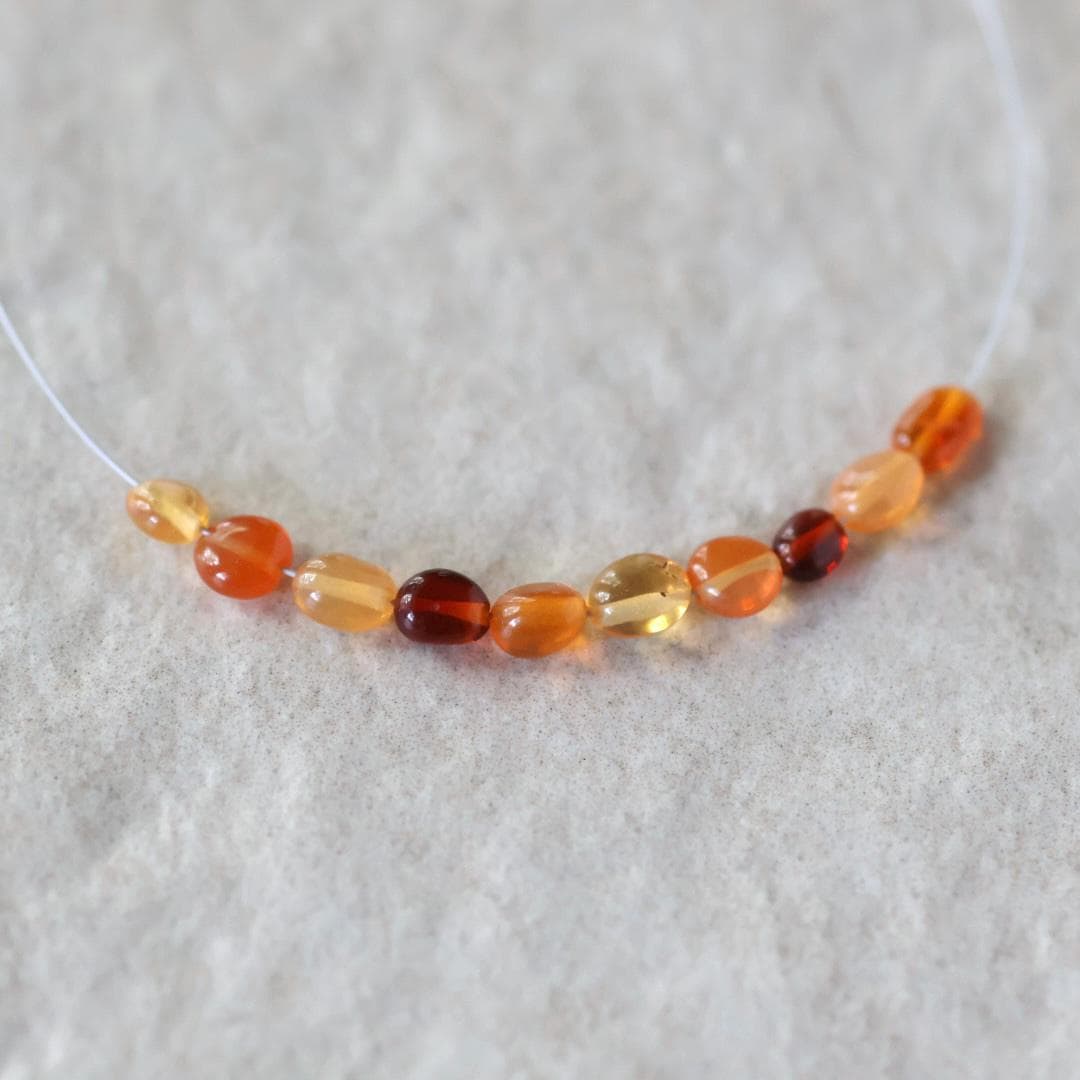 3mm Tiny Mexican Fire Opal Nugget Beads Oval Smooth Natural Opal Beads for DIY Jewelry Making Earrings Pendant Necklace