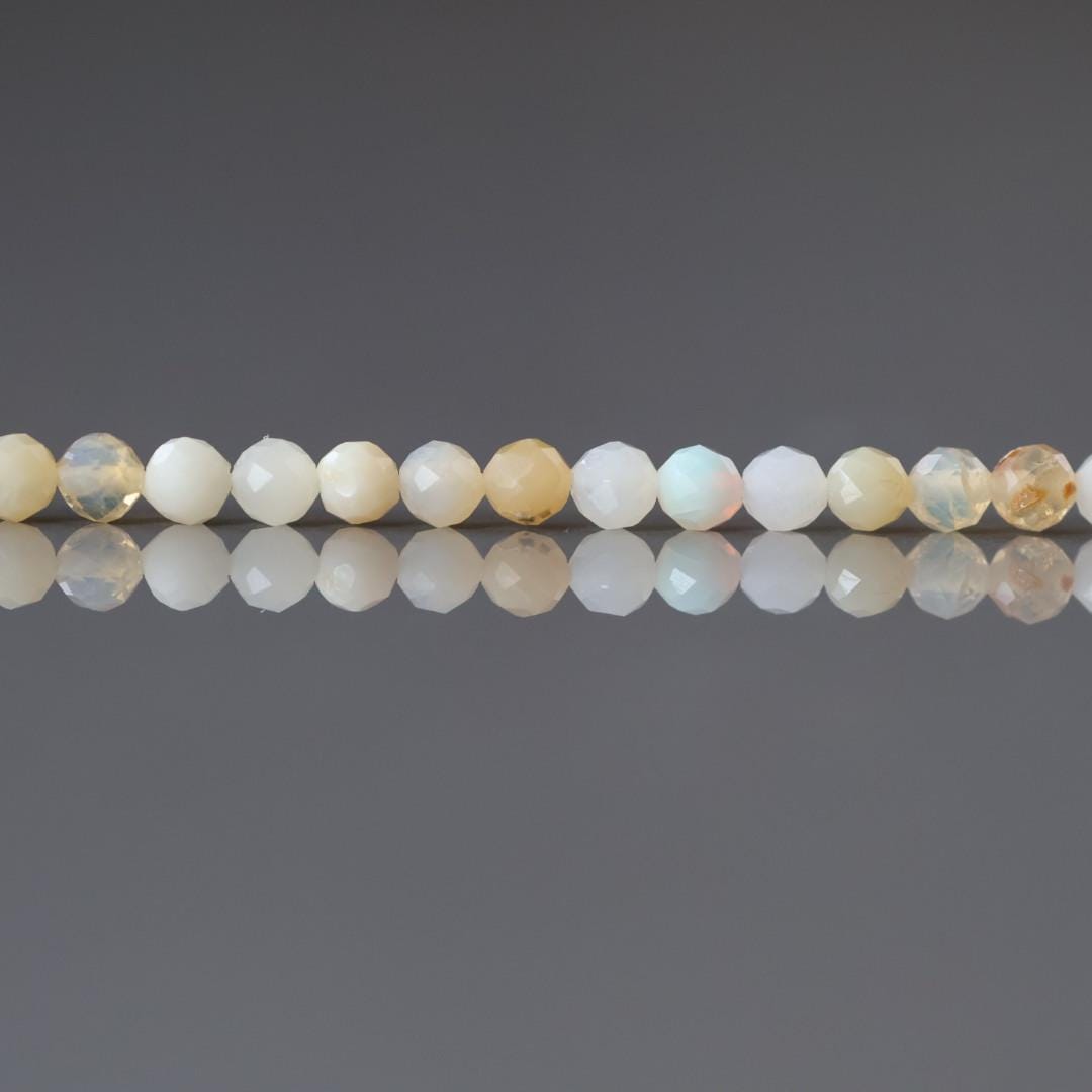 3mm Yellow Opal Beads – Smooth Round Micro Gemstone 15" Strand