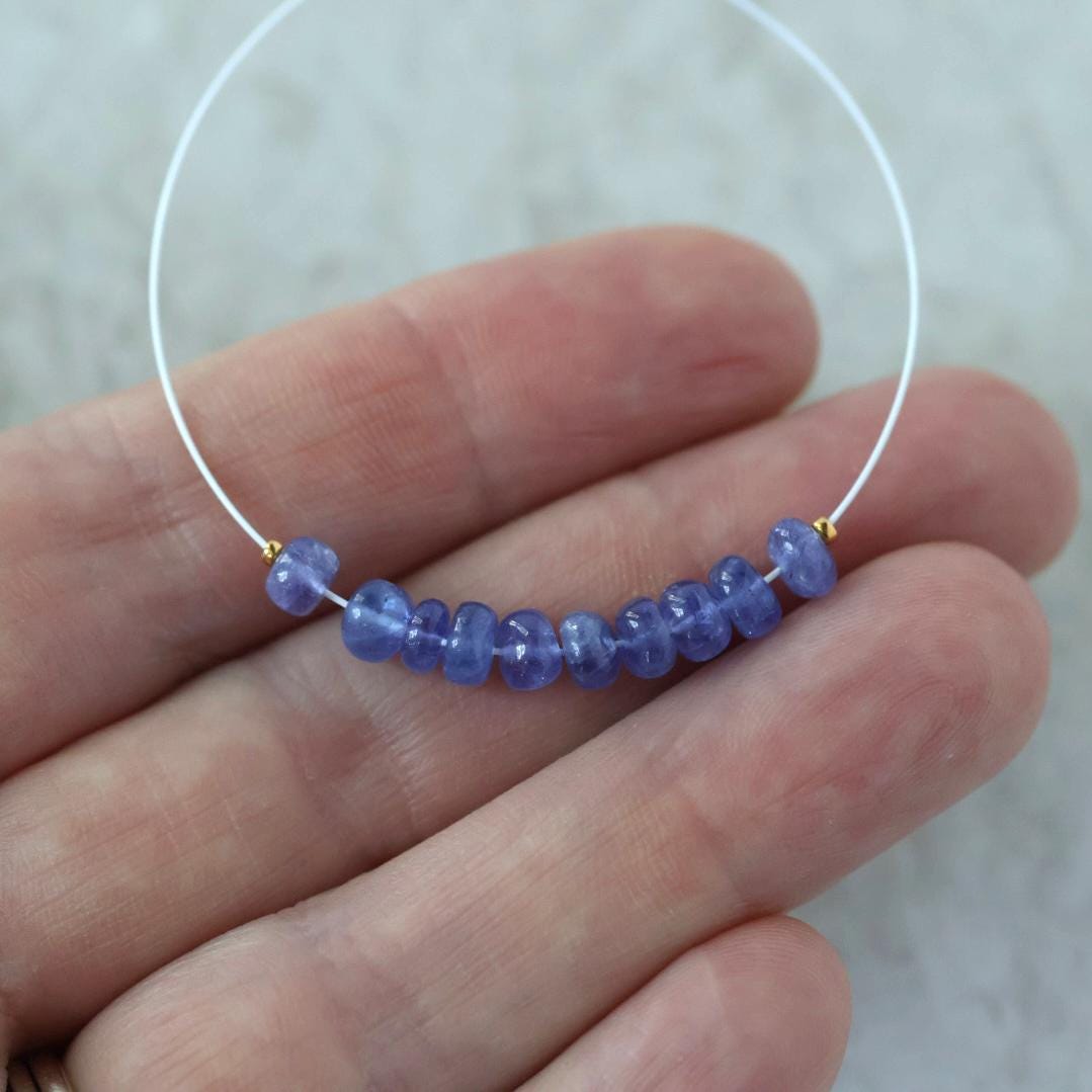 4.5mm 5mm AAA Tanzanite Beads Rondelle Smooth Superb 10 Pcs Natural Gemstone for DIY Jewelry Making