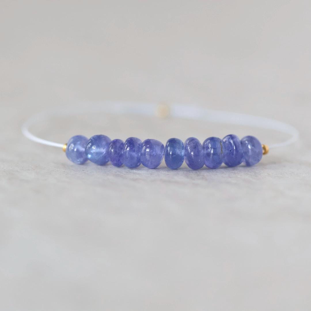 4.5mm 5mm AAA Tanzanite Beads Rondelle Smooth Superb 10 Pcs Natural Gemstone for DIY Jewelry Making